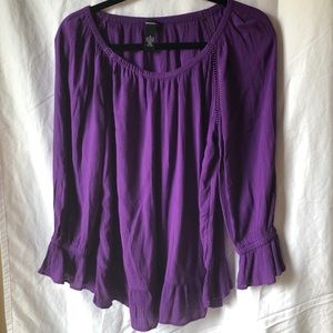 INC International Concepts Purple Blouse